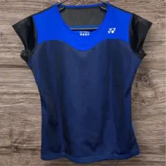 YONEX ヨネックス レディース　メッシュTシャツ　　Lサイズ　青／黒