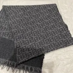 【訳あり格安】FENDI マフラー グレー系