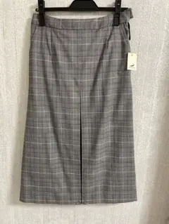 クロコダイル　グレー系チェック タイトスカート　crocodile 未使用タグ付