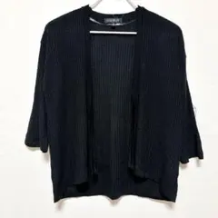 ✨️一点物‼️august silk 【M】 ブラック カーディガン 無地 シンプル