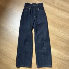 グレイル GRL ウエストウェーブデザインデニムパンツ