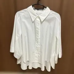 美品 Pale Jute ペールジュート 白シャツ 肘丈 洗濯可能 石田ゆり子 