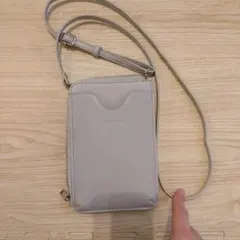 グレー スマホショルダーバッグ