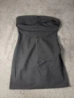 ZARA グレー ストライプ タイトスカート ひざ丈