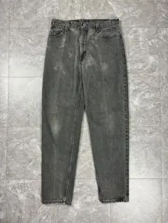 90s USA製 Levi's 550 ブラックデニム W34 ルーズ ワイド