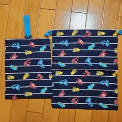 靴入れと巾着袋⭐はたらくくるま柄⭐のサムネイル