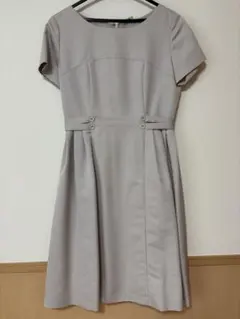 en quête グレー フレアドレス