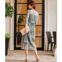 【タグ付き】【未使用】Nianaパーティドレス　ダークミント　Sサイズ