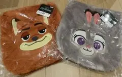 ズートピア　ふわふわフェイスバッグ　ジュディ&ニック　2種セット