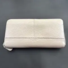 COACH グレーベージュ レザー 長財布中古品