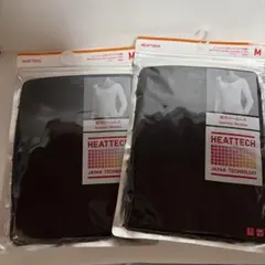 ヒートテックUネックT 八分袖　UNIQLO ユニクロ　Mサイズ　ブラック　黒