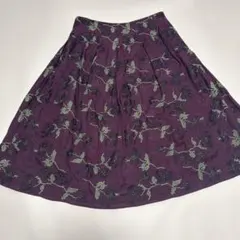 シビラ　Sybilla 花柄刺繍 フレアスカート M ドットフラワー刺繍スカート | Sybilla (Women)/シビラ | 三越伊勢丹