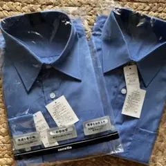 カッターシャツ　ワイシャツ　長袖　青　L 41-82