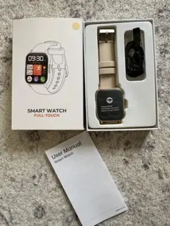【未使用に近い】フルタッチスマートウォッチ ゴールド　本体