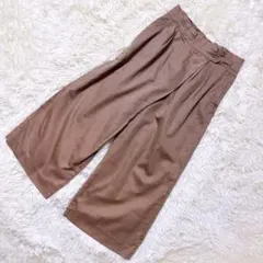 ヒューマンウーマン 【M】 カジュアル ワイドパンツ タック入り 春夏秋 上品のサムネイル