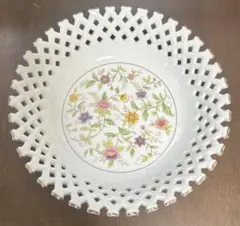 【美品】Keito ヨーデルバレー 透かし彫り 盛鉢 ボウル 花柄 金彩 レトロのサムネイル