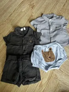 ベビーギャップ　シャツ　セットアップ　ブルマ　3点セット