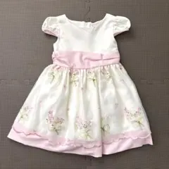 【新品未使用】花柄刺繍レースセレモニードレス 97cm