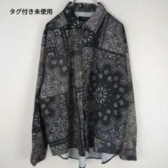 【Unrelaxing】ペイズリー柄 総柄 長袖シャツ 　定価:8,800円のサムネイル