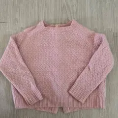 ポロ　ラルフローレン　キッズ　ニット　ピンク　リボン