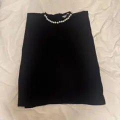 【最終値下げ！美品】トラッゾドーナ　ノースリーブシャツ パール装飾付き