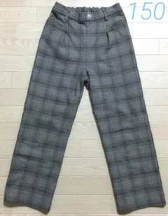 ピンクラテ　裏起毛　ロングパンツ　150cm グレンチェック