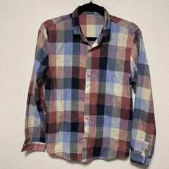 長袖チェックネルシャツ