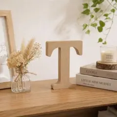 木製アルファベット T イニシャル オブジェ MDF レジン DIY 美品のサムネイル