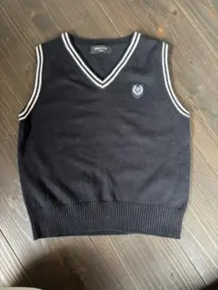 COMME CA ISM ネイビー Vネックベスト 120A