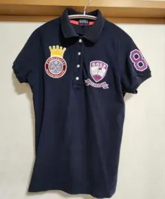Pearly Gates 刺繍ポロシャツ M ネイビー