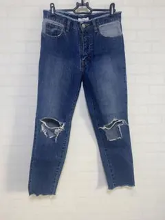 MOUSSY ニークラッシュスキニーデニムパンツ