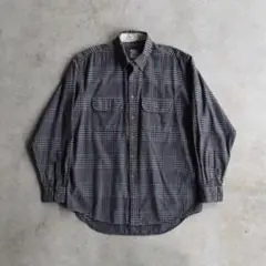 70s80s ブルックスブラザーズ フランネルチェック 長袖シャツ L