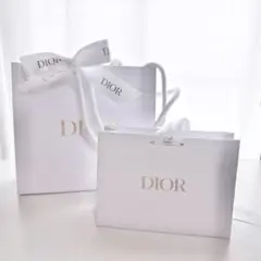 Dior ショッパー 紙袋　リボン付き　２つセット