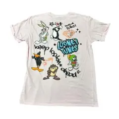 LOONEY TUNES Tシャツ　刺繍　バックプリント　S 　古着　8eのサムネイル