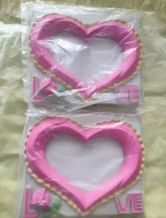 新品未使用 ハート型　フォトフレーム 2個セット