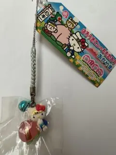 未開封】2000年当時物ご当地キティ岡山限定 桃太郎 根付けストラップ