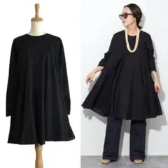 【plage】 Diagonal チュニック ブラック F 訳ありのサムネイル