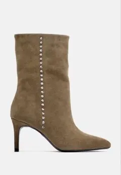 ZARA スエード スタッズ ショートブーツ