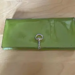 レア　GUCCI レトロ　財布　グリーン　一点もの