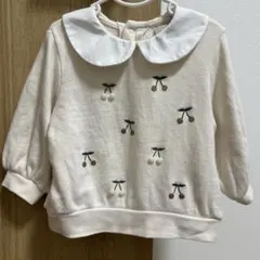 petit main チェリー刺繍 トレーナー 80サイズ