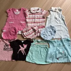 女の子　80センチ　まとめ売り　7点　ワンピース、Tシャツ