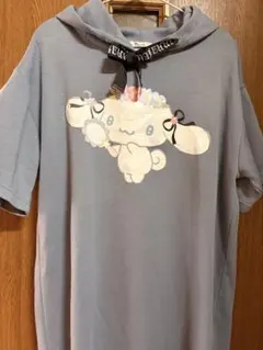 シナモロール/パーカー膝丈ワンピース