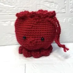 ハンドメイド　ミニ　タコ　巾着　編み物　かぎ編み　オクトパス　合格祈願