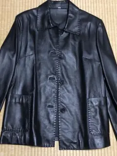 値引きします。ブラックレザージャケット サイズ77
