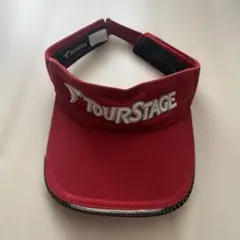 TOURSTAGE ゴルフバイザー レッドのサムネイル