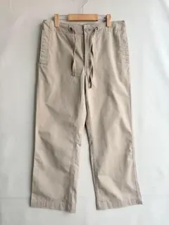 GAP メンズ　ワイド　パンツ　リップストップ　カーキ　M コットン　チノ