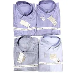 ユニクロ XL ファインクロス　チェック　ストライプ　オックス　ユーロ　シャツ