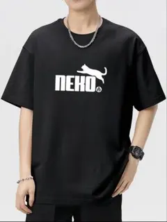 新品 NEKO グラフィックTシャツ ブラック Lサイズ
