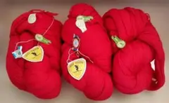 SKIYARN/スキーヤーン/赤毛糸２５０g✕３個セット/倉敷紡績/スキー毛糸