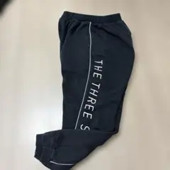adidas THE THREE STRIPES 黒スウェットパンツ L637番